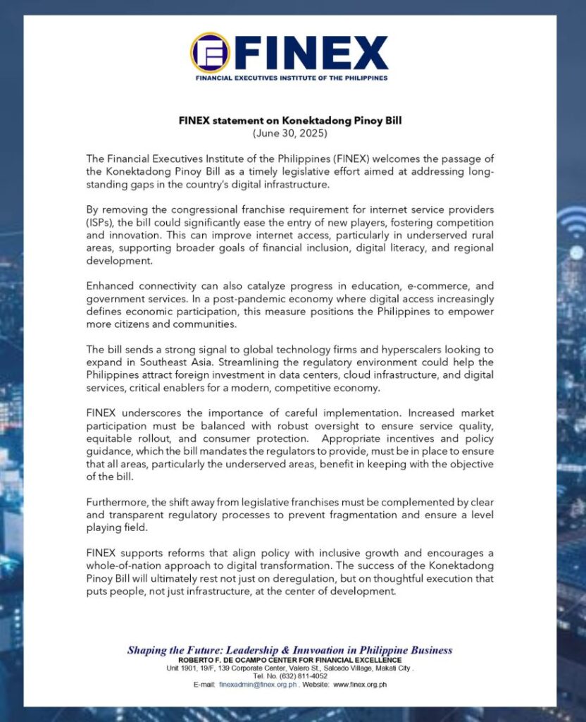 The current image has no alternative text. The file name is: FINEX-Statement-on-Konektadong-Pinoy-Bill.jpg
